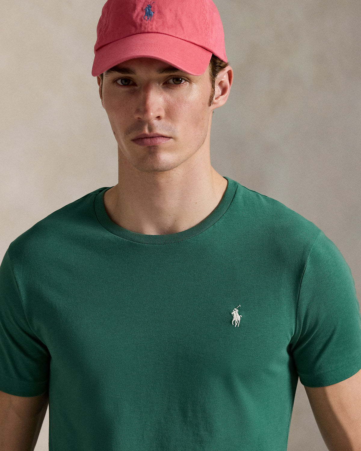 CAMISETA  CUSTOM SLIM FIT ALGODON DE PUNTO ANTIQUE GREEN