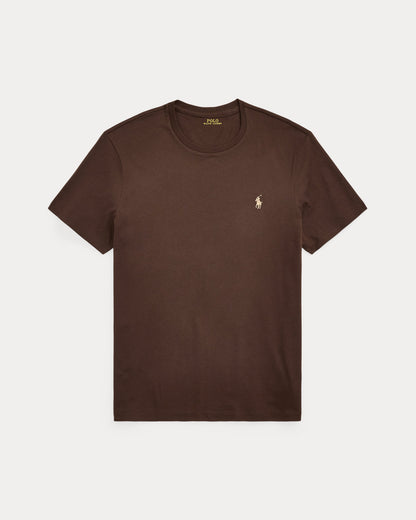 CAMISETA  CUSTOM SLIM FIT ALGODON DE PUNTO NUTMEG BROWN