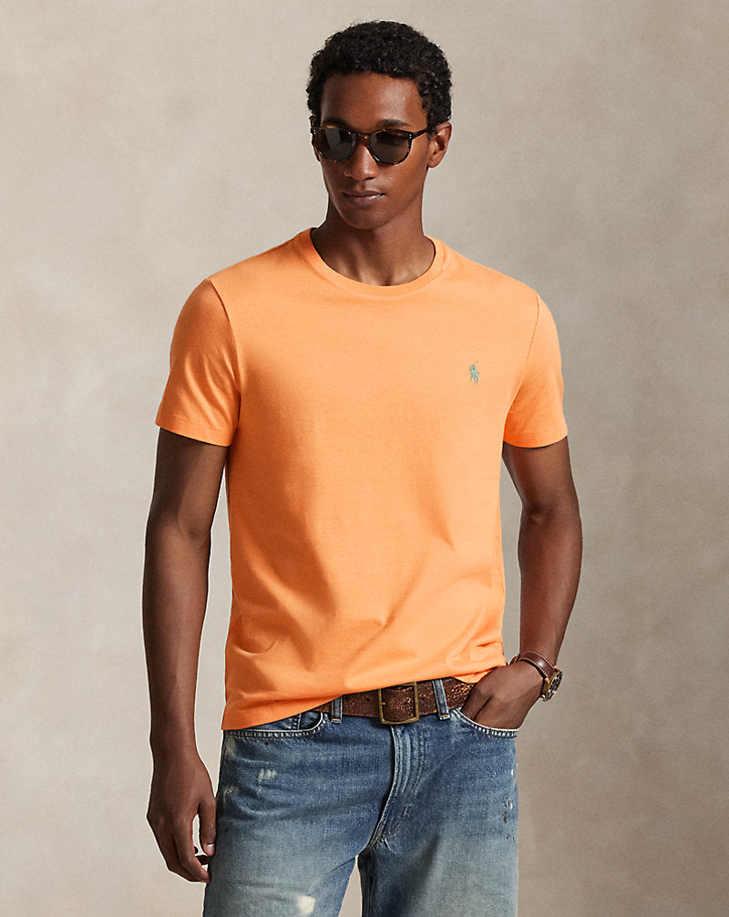 CAMISETA  CUSTOM SLIM FIT ALGODON DE PUNTO POMPANO ORANGE