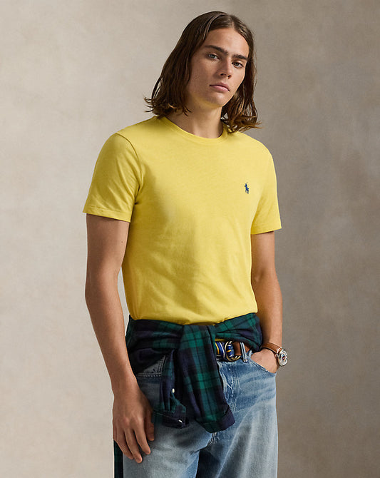 CAMISETA  CUSTOM SLIM FIT ALGODON DE PUNTO COLLEGIATE YELLOW