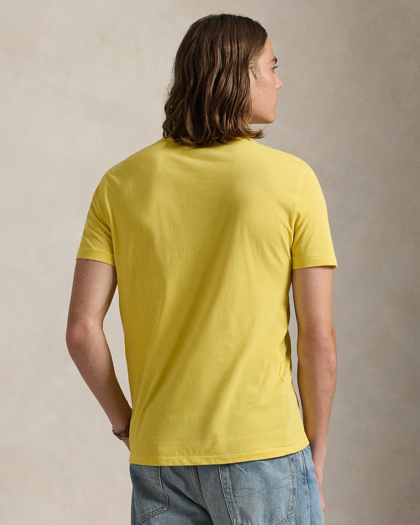 CAMISETA  CUSTOM SLIM FIT ALGODON DE PUNTO COLLEGIATE YELLOW