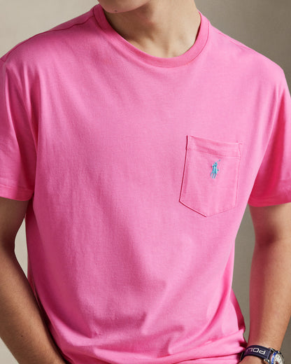 CAMISETA  CUSTOM SLIM FIT ALGODON DE PUNTO BAJA PINK
