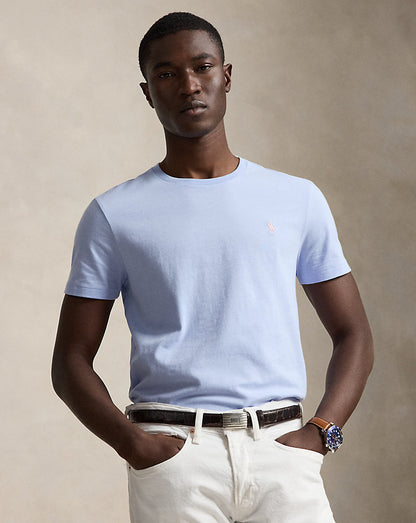 CAMISETA  CUSTOM SLIM FIT ALGODON DE PUNTO PEBBLE BLUE