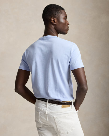 CAMISETA  CUSTOM SLIM FIT ALGODON DE PUNTO PEBBLE BLUE