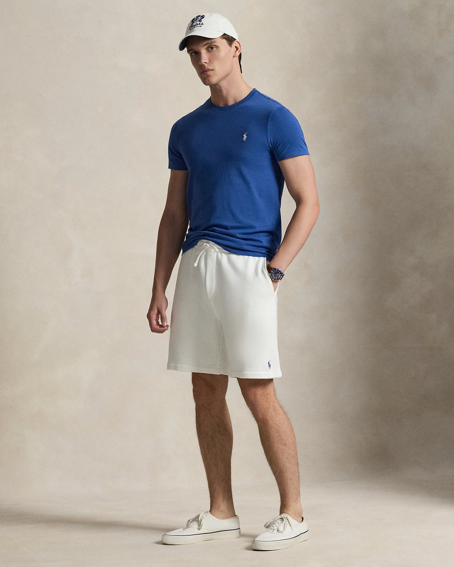 CAMISETA  CUSTOM SLIM FIT ALGODON DE PUNTO DUSTY AZURE