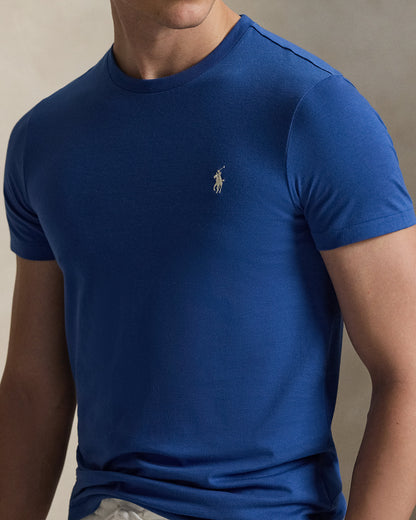 CAMISETA  CUSTOM SLIM FIT ALGODON DE PUNTO DUSTY AZURE