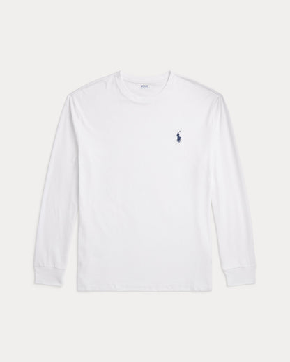 CAMISETA  CLASSIC FIT MANGA LARGA DE ALGODON DE PUNTO WHITE