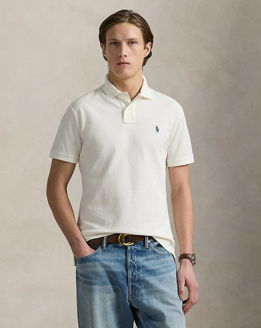 POLO DE PIQUE CUSTOM SLIM PALE CREAM