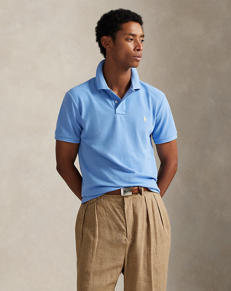 POLO DE PIQUÉ CUSTOM SLIM FIT BRISTOL BLUE