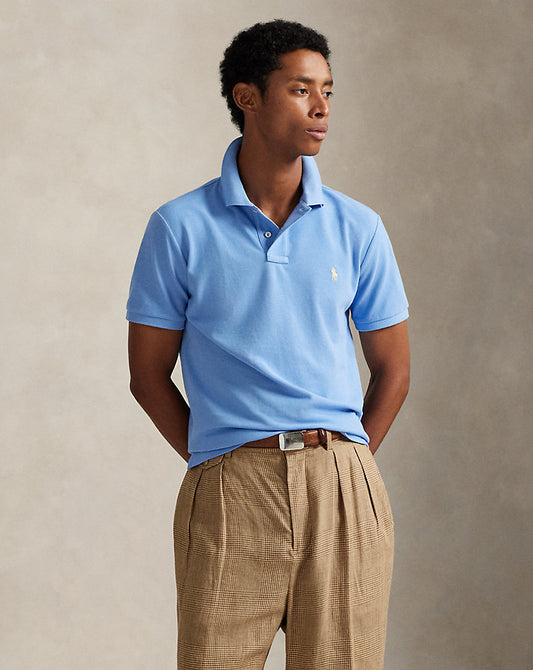 POLO DE PIQUÉ CUSTOM SLIM FIT BRISTOL BLUE