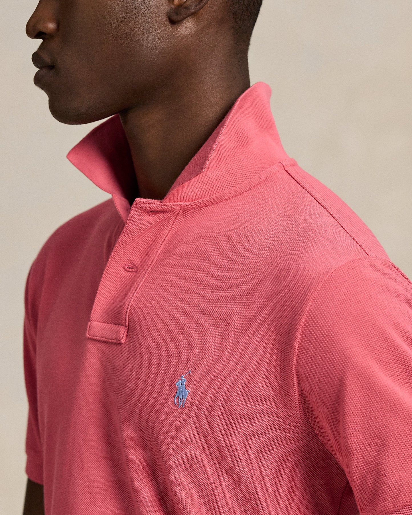 POLO DE PIQUÉ CUSTOM SLIM FIT RED SKY