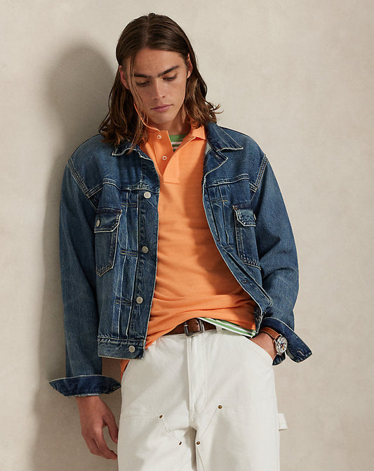 POLO DE PIQUÉ CUSTOM SLIM FIT POMPANO ORANGE