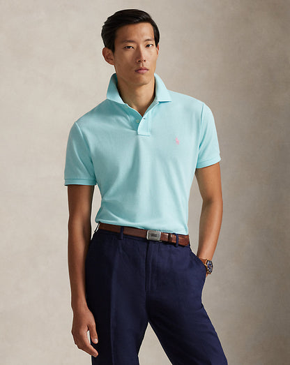POLO DE PIQUÉ CUSTOM SLIM FIT NEW AQUA