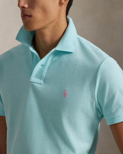 POLO DE PIQUÉ CUSTOM SLIM FIT NEW AQUA