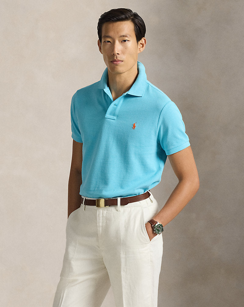 POLO DE PIQUÉ CUSTOM SLIM FIT PERFECT TURQUOISE