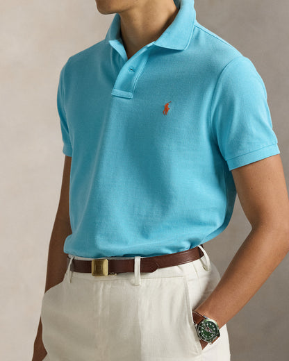 POLO DE PIQUÉ CUSTOM SLIM FIT PERFECT TURQUOISE