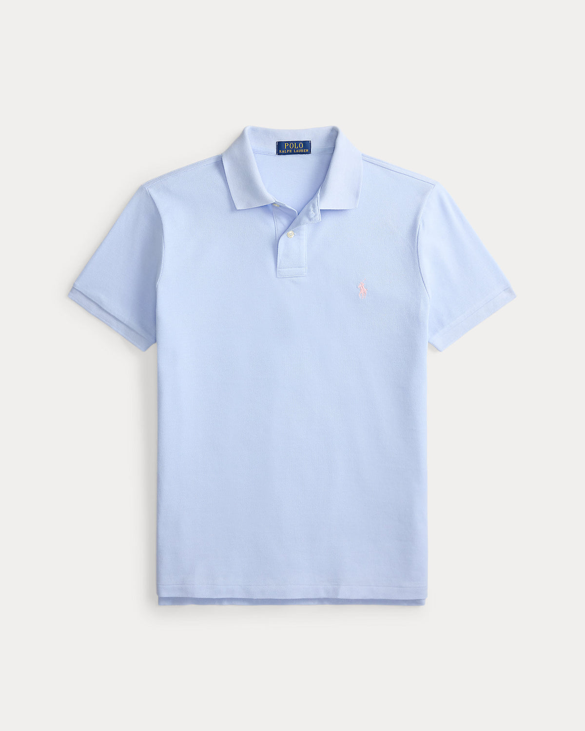 POLO DE PIQUÉ CUSTOM SLIM FIT PEBBLE BLUE