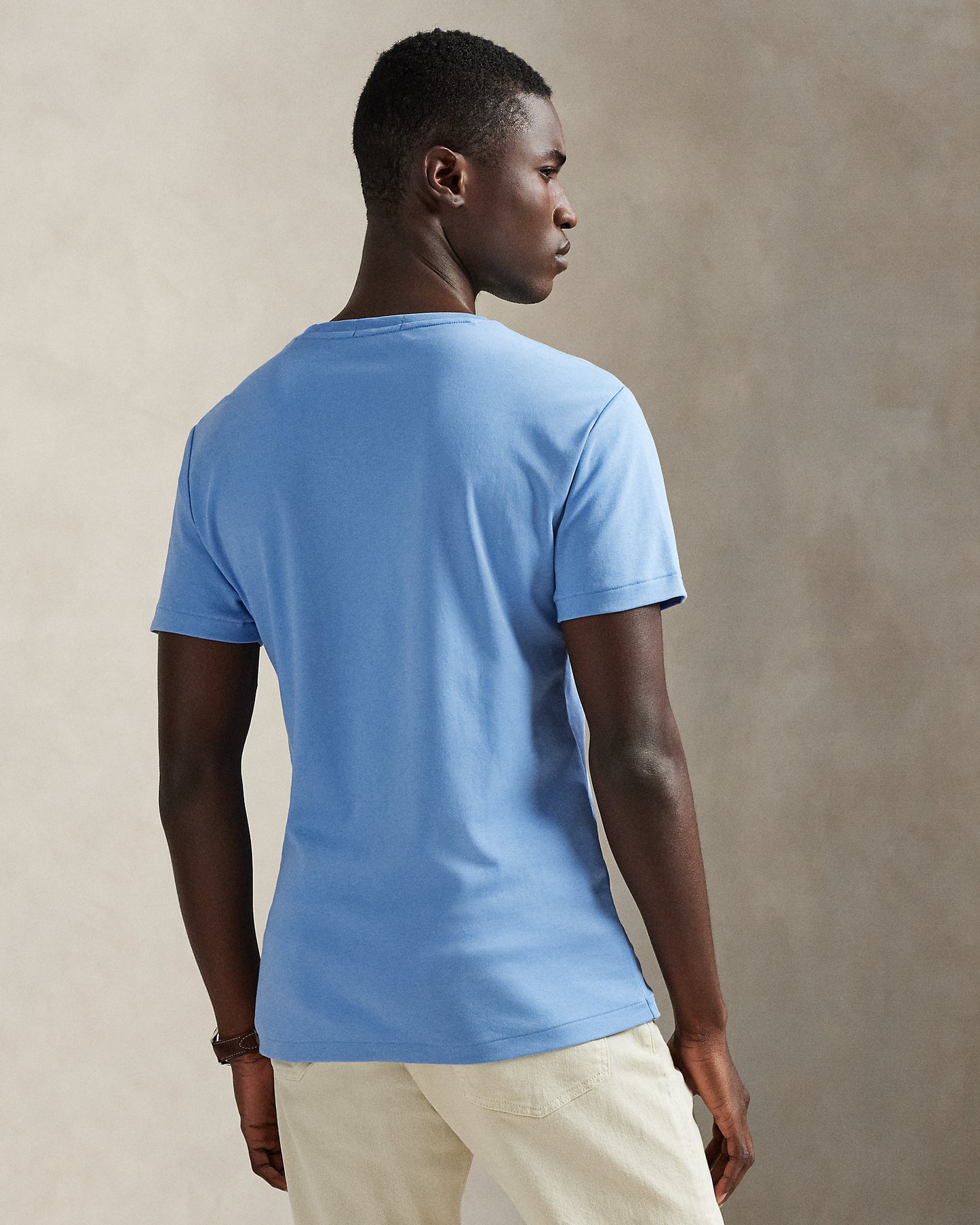 CAMISETA CUSTOM SLIM SOFT COTTON SKY BLUE