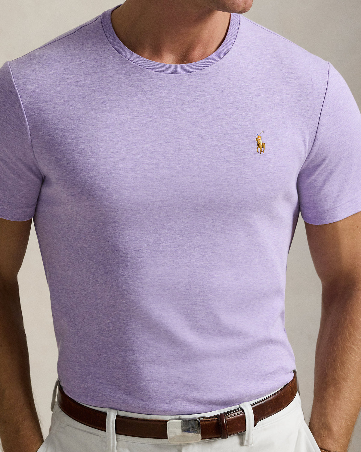 CAMISETA CUSTOM SLIM SOFT COTTON AMETHYST HEATHER