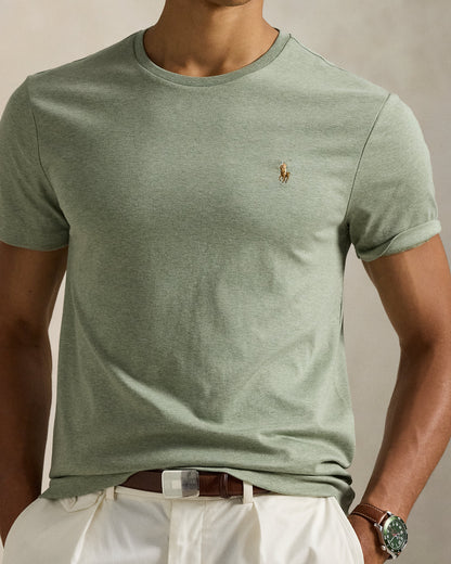 CAMISETA CUSTOM SLIM SOFT COTTON GREENERY HEATHER