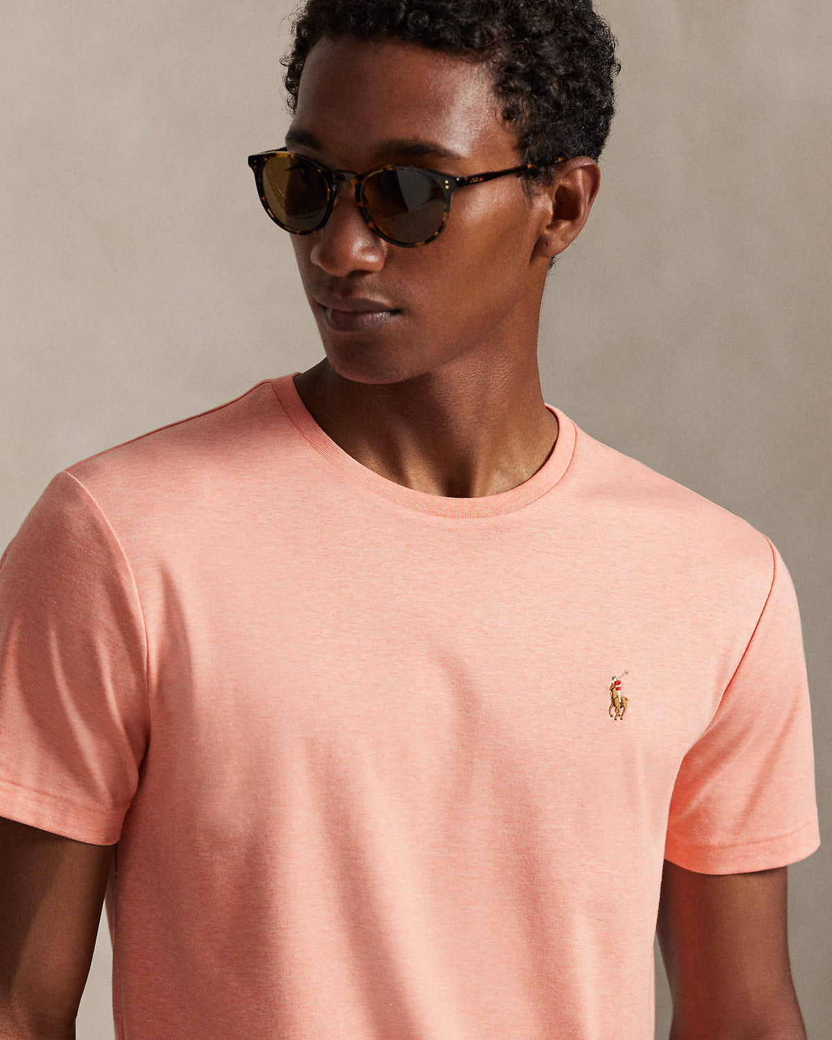 CAMISETA CUSTOM SLIM SOFT COTTON SOFT ORANGE HEATHER