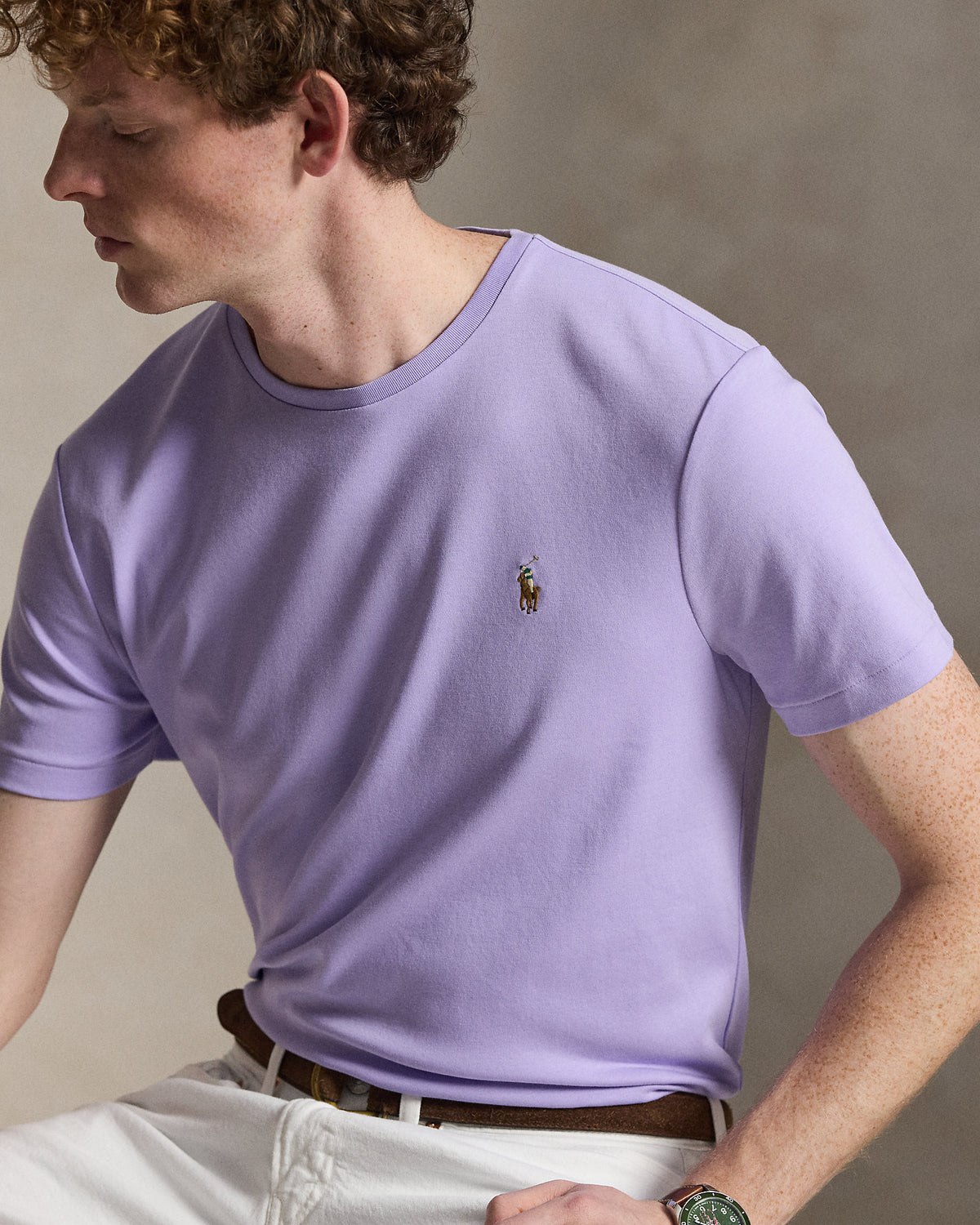 CAMISETA CUSTOM SLIM SOFT COTTON POWDER PURPLE