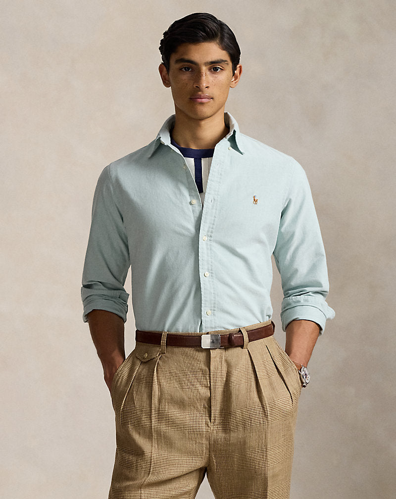 CAMISA CUSTOM FIT OXFORD VERDE LOVAT