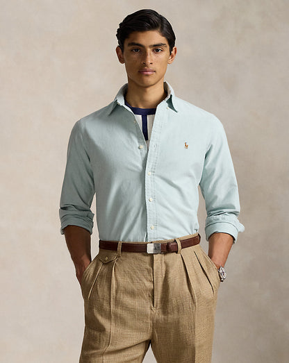 CAMISA CUSTOM FIT OXFORD VERDE LOVAT