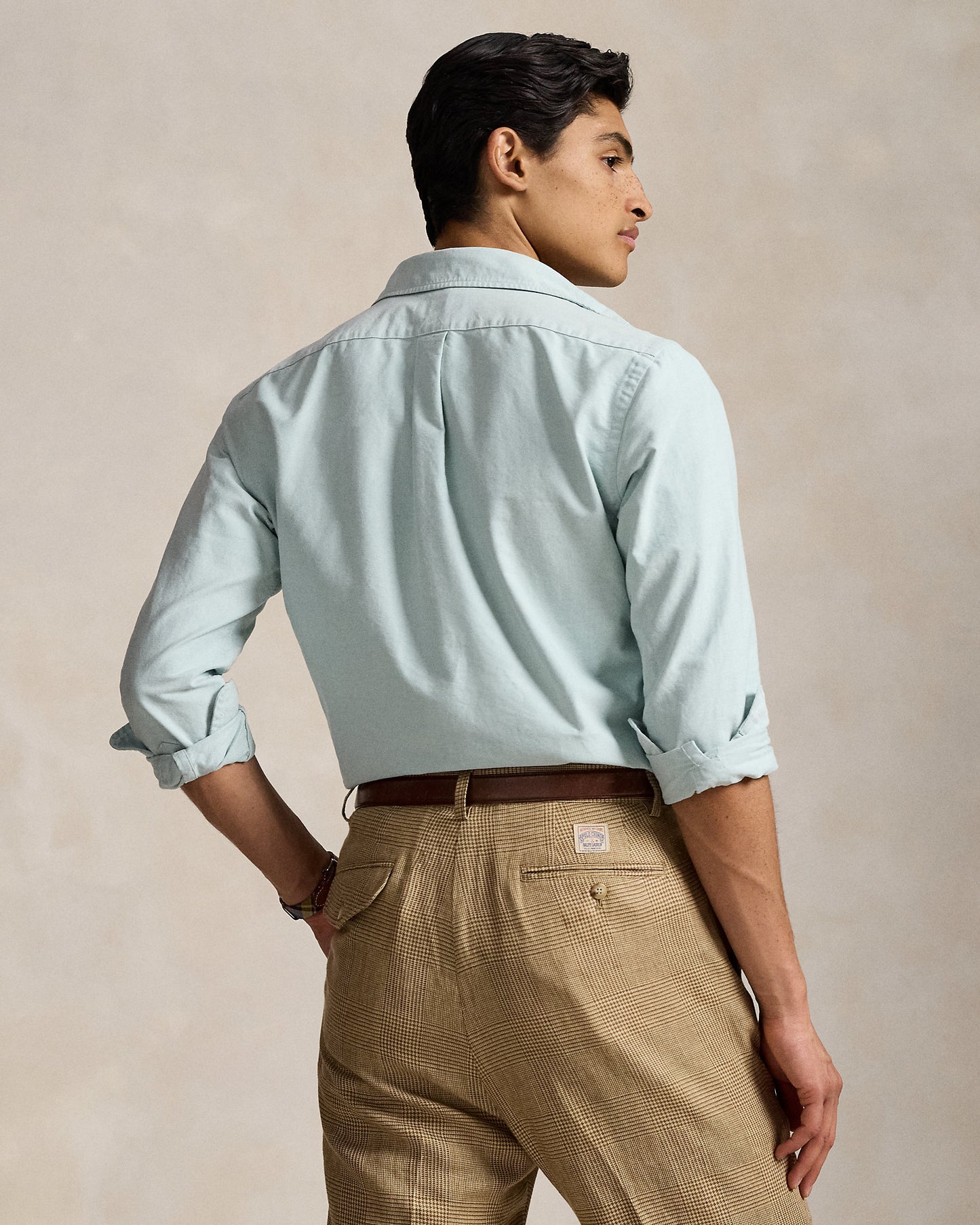 CAMISA CUSTOM FIT OXFORD VERDE LOVAT