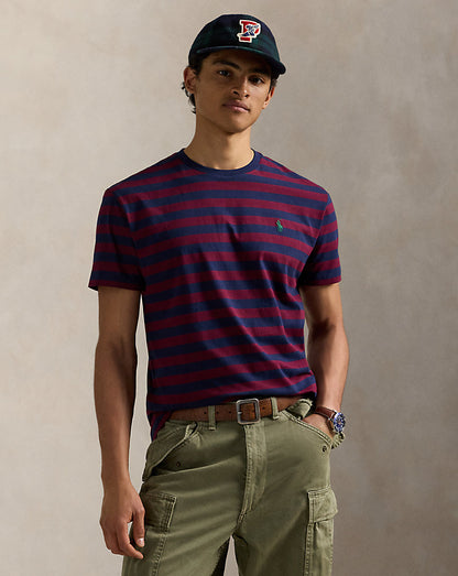 CAMISETA CUSTOM SLIM FIT DE ALGODON DE PUNTO CLASSIC WINE/CRUISE NAVY