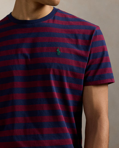 CAMISETA CUSTOM SLIM FIT DE ALGODON DE PUNTO CLASSIC WINE/CRUISE NAVY