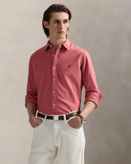 CAMISA OXFORD TEÑIDO EN PRENDA CUSTOM FIT ADIRONDACK BERRY