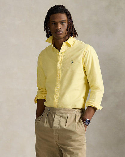 CAMISA OXFORD TEÑIDA EN PRENDA CUSTOM FIT WICKET YELLOW