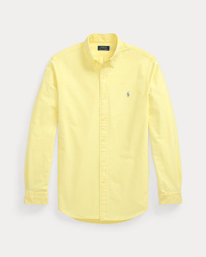 CAMISA OXFORD TEÑIDA EN PRENDA CUSTOM FIT WICKET YELLOW