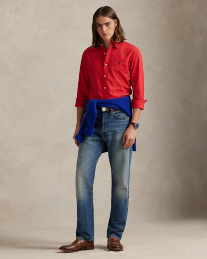 CAMISA OXFORD TEÑIDA EN PRENDA CUSTOM FIT NEW BRICK