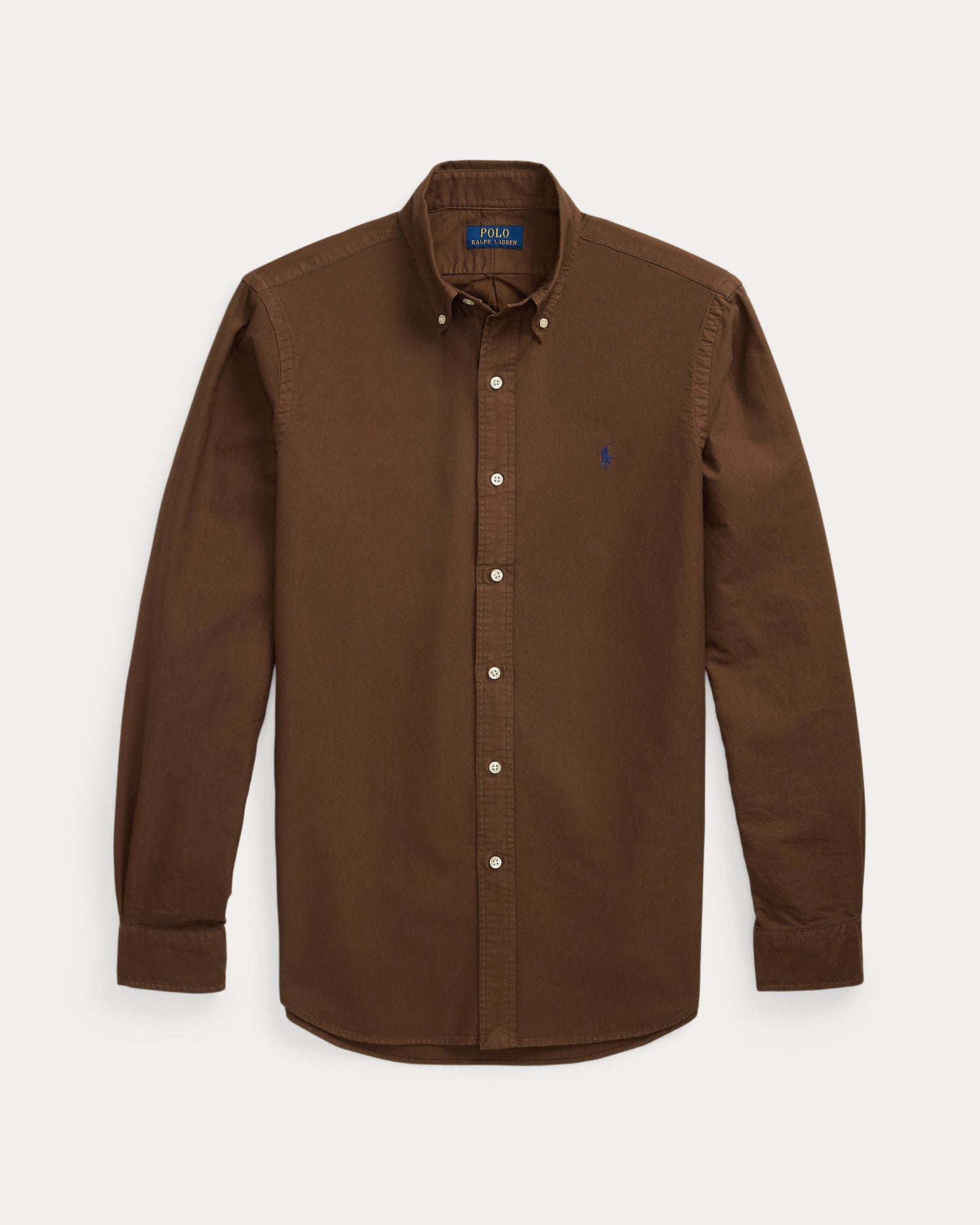 CAMISA OXFORD TEÑIDA EN PRENDA CUSTOM FIT CHOCOLATE MOUSSE