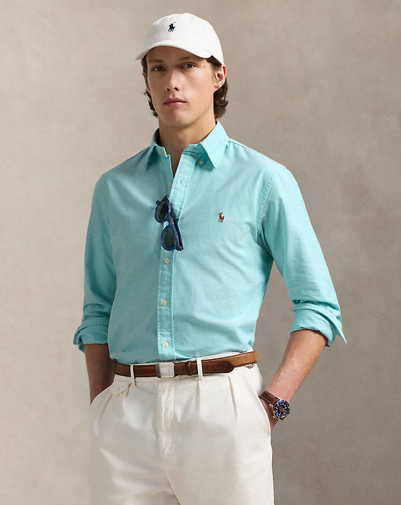 LA ICONICA CAMISA OXFORD CUSTOM FIT AEGEAN BLUE
