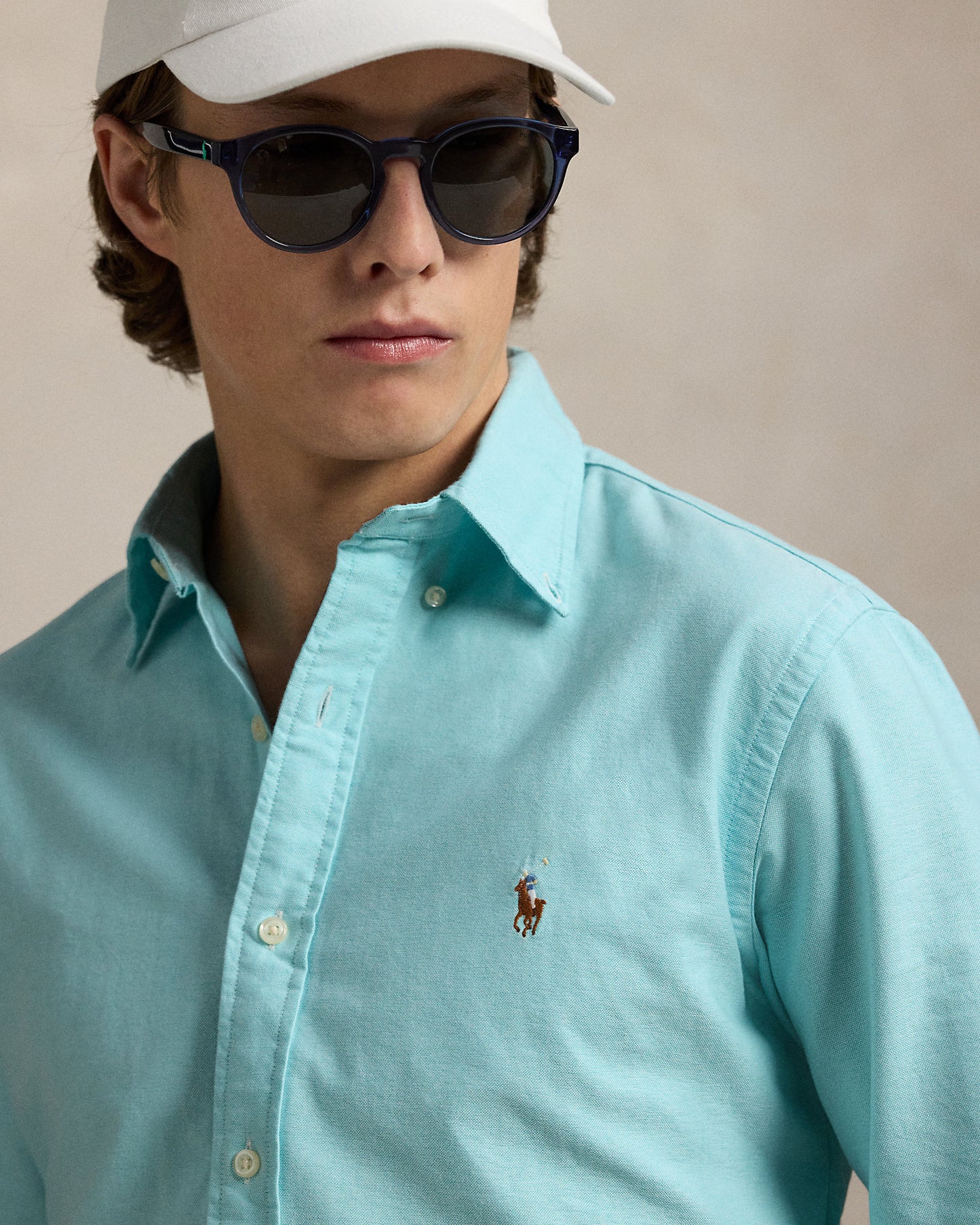 LA ICONICA CAMISA OXFORD CUSTOM FIT AEGEAN BLUE