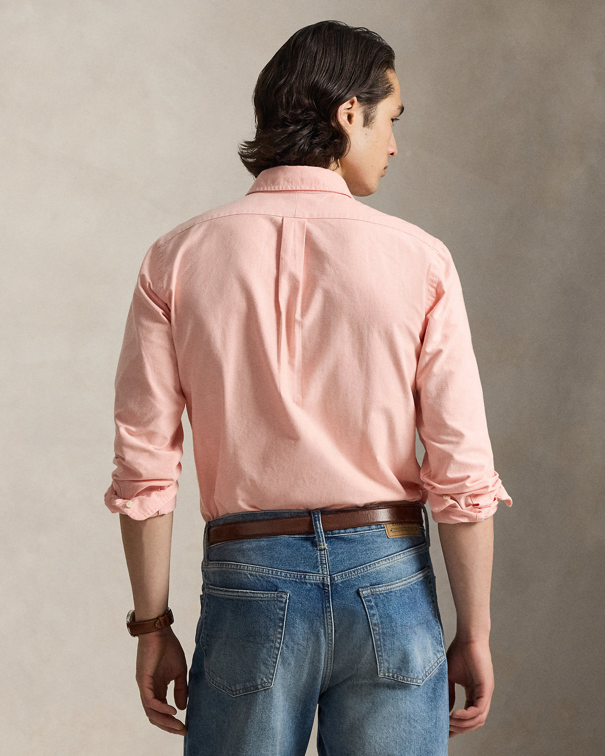 LA ICONICA CAMISA OXFORD CUSTOM FIT PEACH