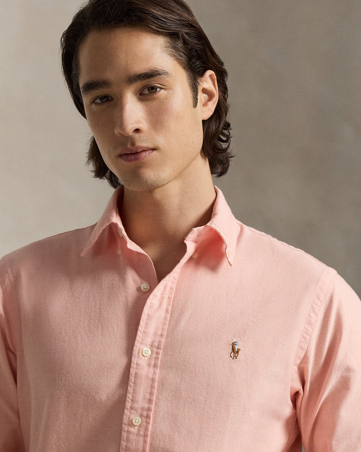 LA ICONICA CAMISA OXFORD CUSTOM FIT PEACH