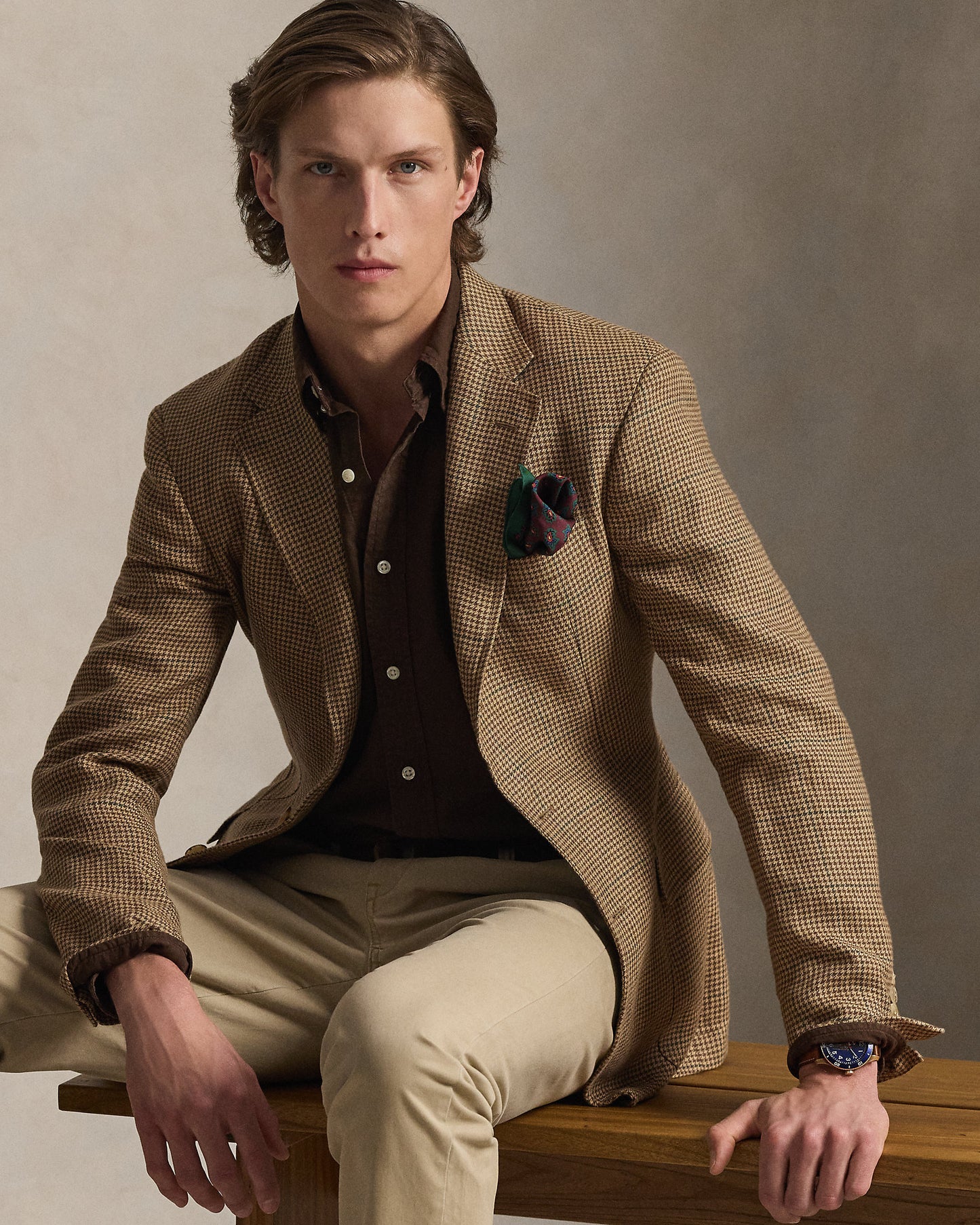 CAMISA OXFORD TEÑIDA CUSTOM FIT NUTMEG BROWN