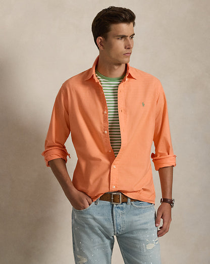 CAMISA OXFORD TEÑIDA CUSTOM FIT POMPANO ORANGE