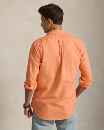 CAMISA OXFORD TEÑIDA CUSTOM FIT POMPANO ORANGE