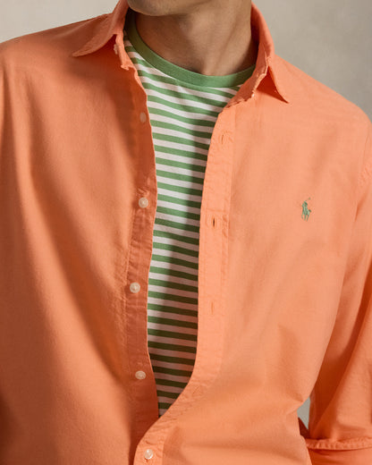CAMISA OXFORD TEÑIDA CUSTOM FIT POMPANO ORANGE