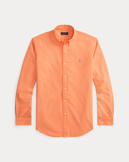 CAMISA OXFORD TEÑIDA CUSTOM FIT POMPANO ORANGE