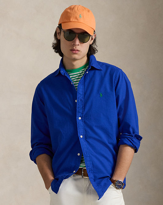 CAMISA OXFORD TEÑIDA CUSTOM FIT PACIFIC ROYAL