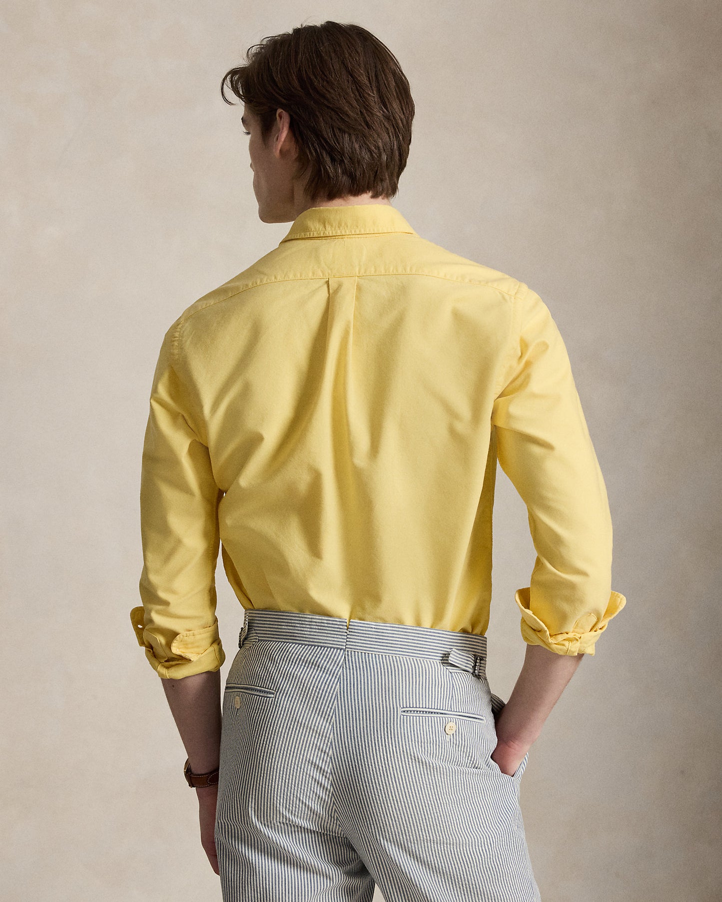 CAMISA OXFORD TEÑIDA CUSTOM FIT CORN YELLOW