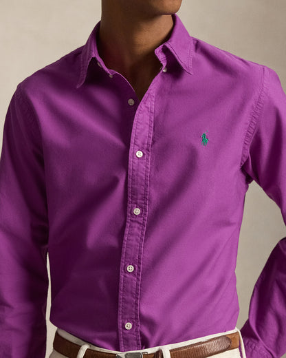 CAMISA OXFORD TEÑIDA CUSTOM FIT PURPLE DAWN