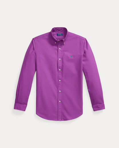 CAMISA OXFORD TEÑIDA CUSTOM FIT PURPLE DAWN