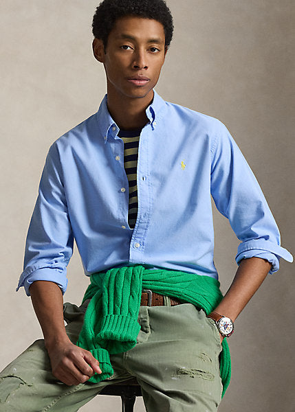 CAMISA OXFORD TEÑIDA CUSTOM FIT AUSTIN BLUE